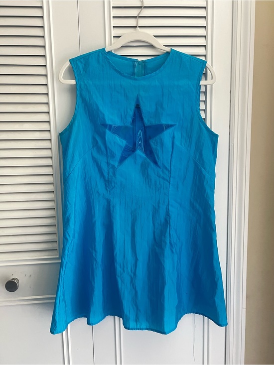 Lip Service Dresses & Skirts - Vintage RARE 90s Lip Service Los Angeles Blue Star A-Line Sleeveless Dress